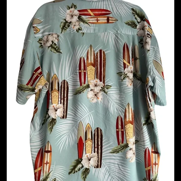 KALAHEO Men’s Hawaiian Tropical Surfboard Made In Hawaii Shirt Sz L - Picture 2 of 8